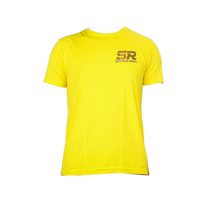 Casual Round Neck Tee - Yellow